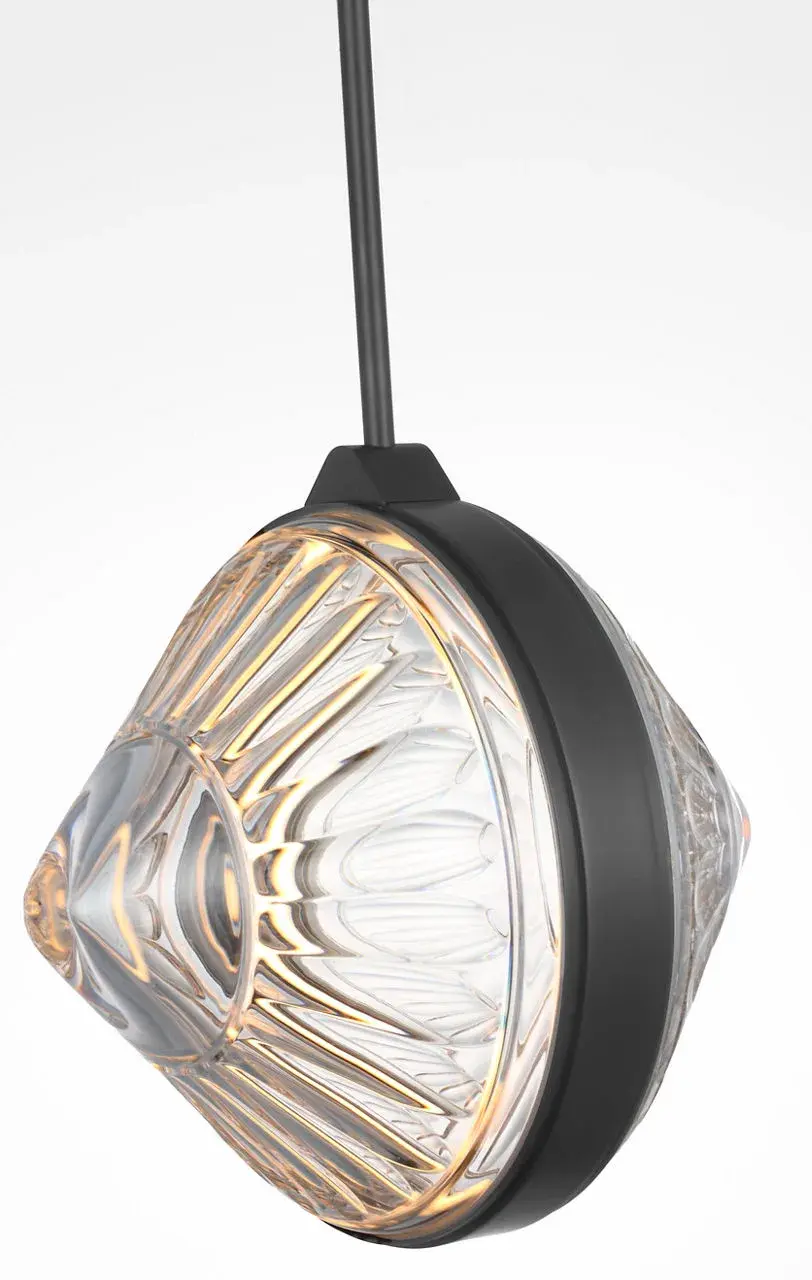 Copper Coast 15" Pendant in Bronze with Olive Cut Clear Crystal - Image 4