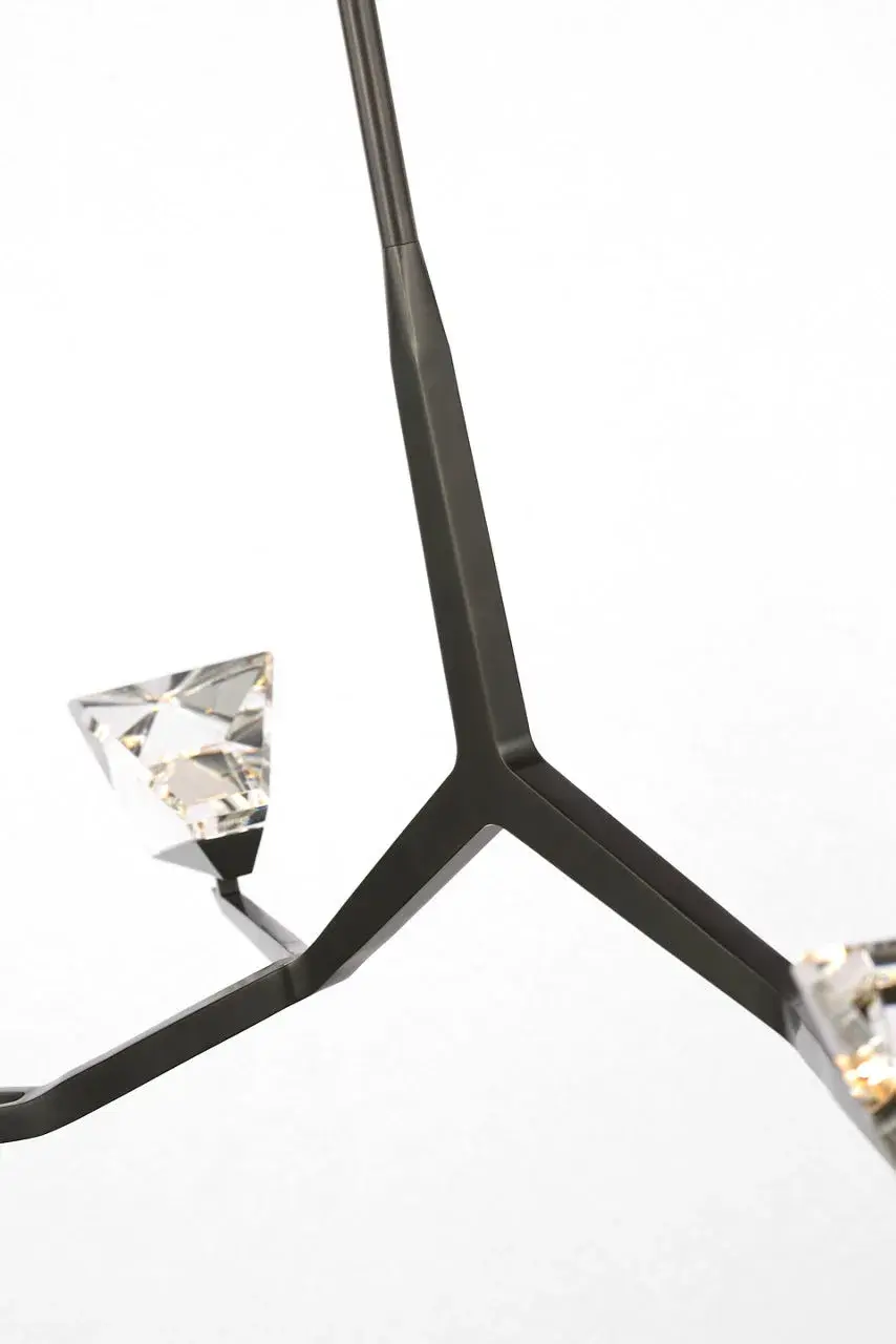 Carraig 65" 7-Light Chandelier in Bronze with Clear Crystal - Image 5