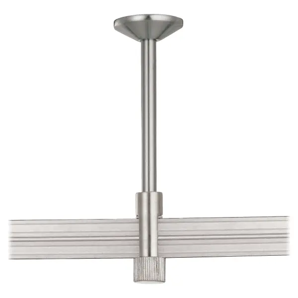 Durable steel stand off component in brushed nickel finish. Designed for professional lighting installations requiring secure surface mounting. Lightweight yet sturdy construction for reliable performance.