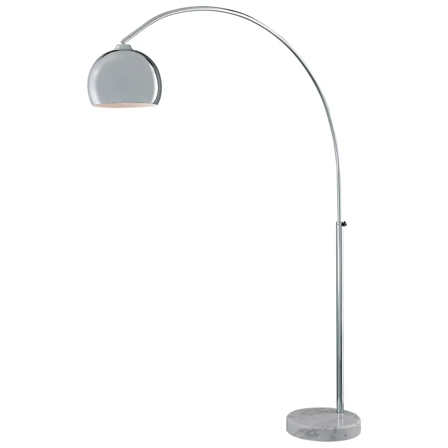 George's Reading Room Arc Floor Lamp with Marble Base