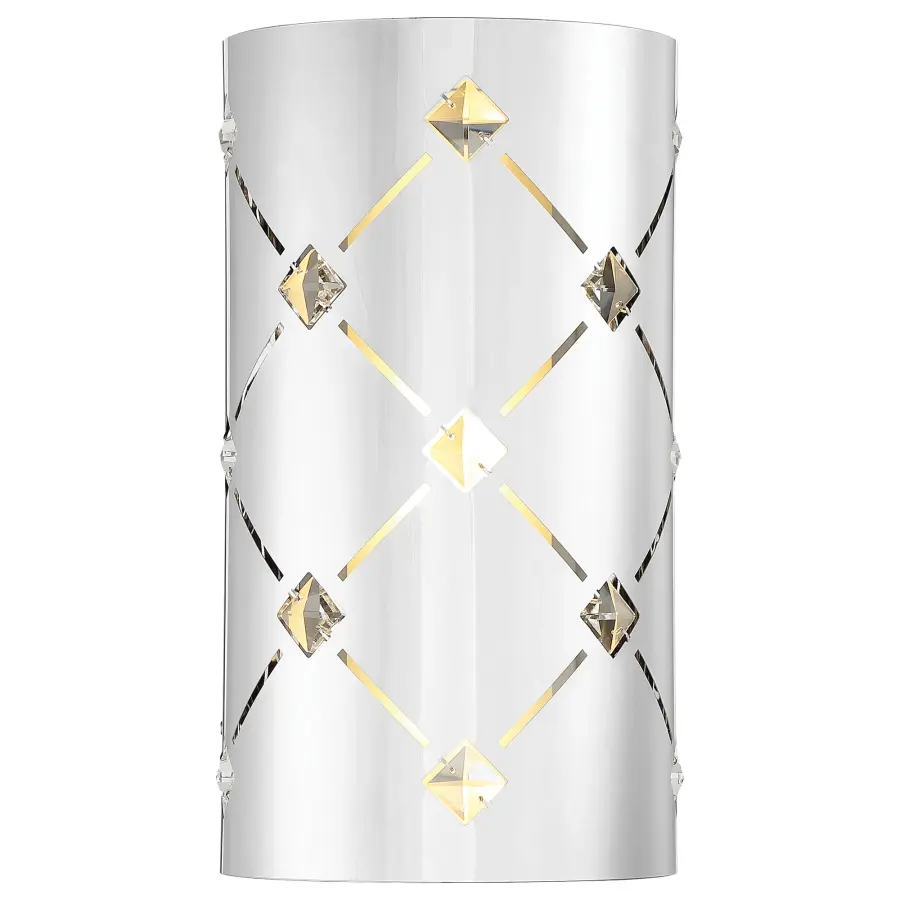 Crowned LED Wall Sconce with Crystal Accents