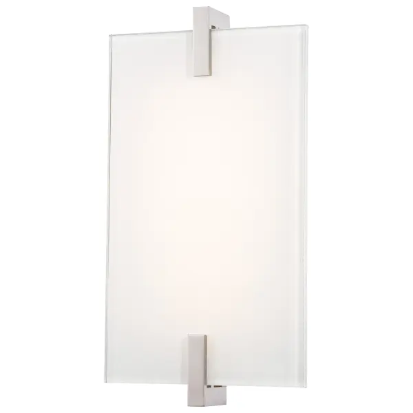 The Hooked LED Bath Light combines transitional styling with modern LED efficiency. Its polished nickel finish and clear glass shade with white interior provide excellent task lighting while meeting ADA compliance standards.