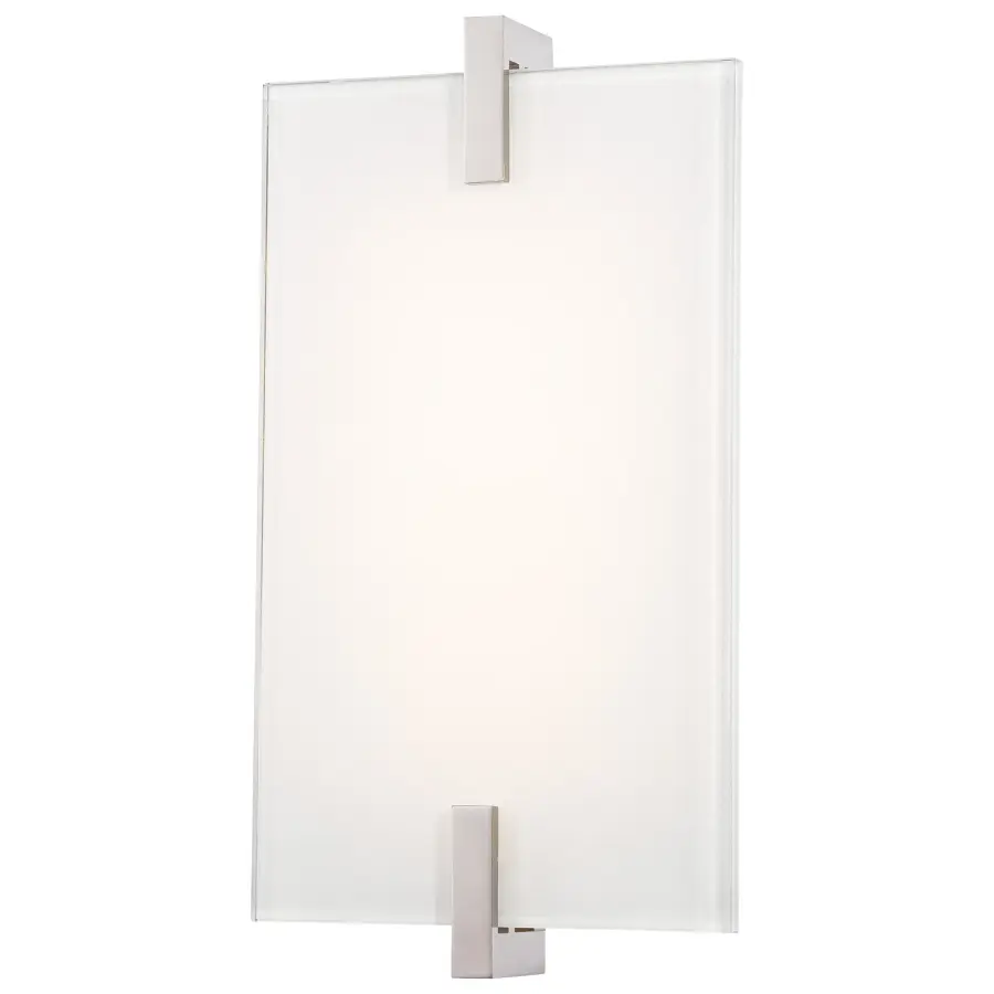 Hooked LED Bath Light in Polished Nickel