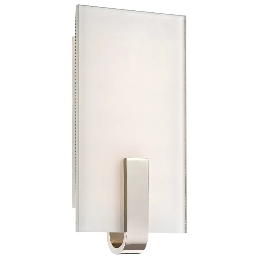 Polished Nickel LED Wall Sconce with Clear Glass