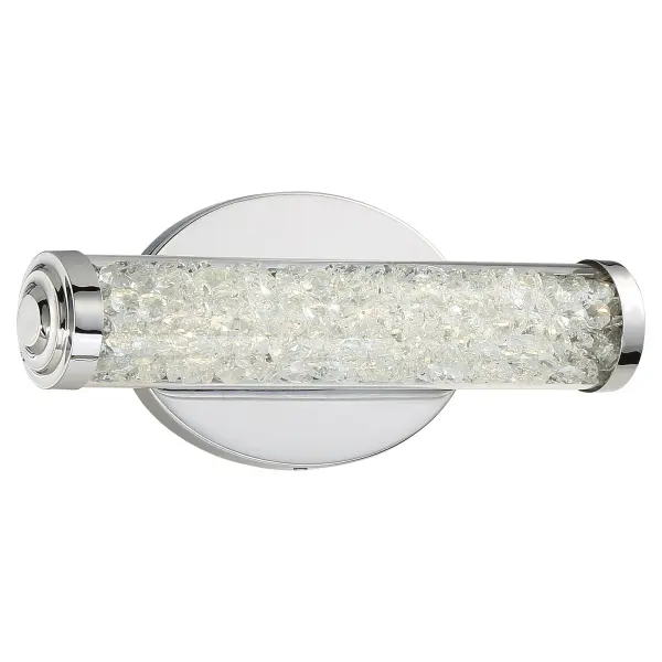 Elegant Crystal-Accented LED Bath Light with Energy-Efficient Performance
