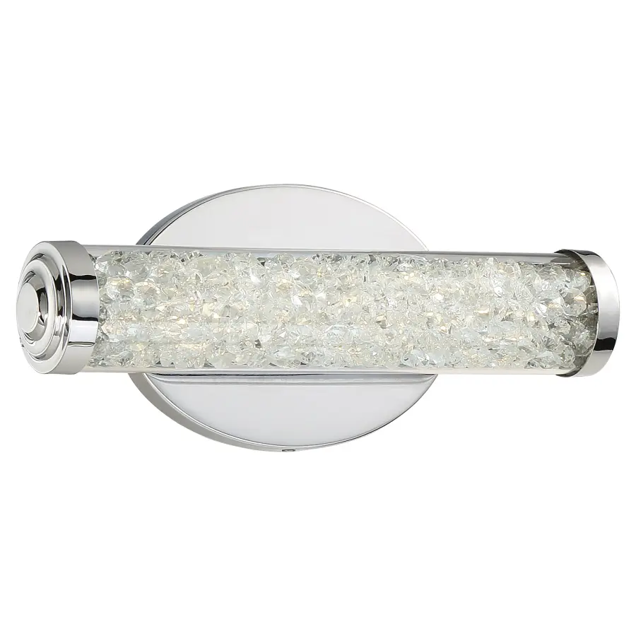 Elegant Crystal-Accented LED Bath Light with Energy-Efficient Performance