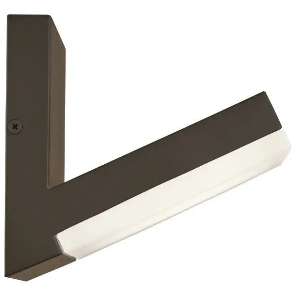 The Angle LED Wall Sconce combines transitional styling with modern LED efficiency. Its compact 6-inch profile and oil rubbed bronze finish make it ideal for bathrooms, hallways, and entryways requiring both indoor and outdoor versatility. - alternate view