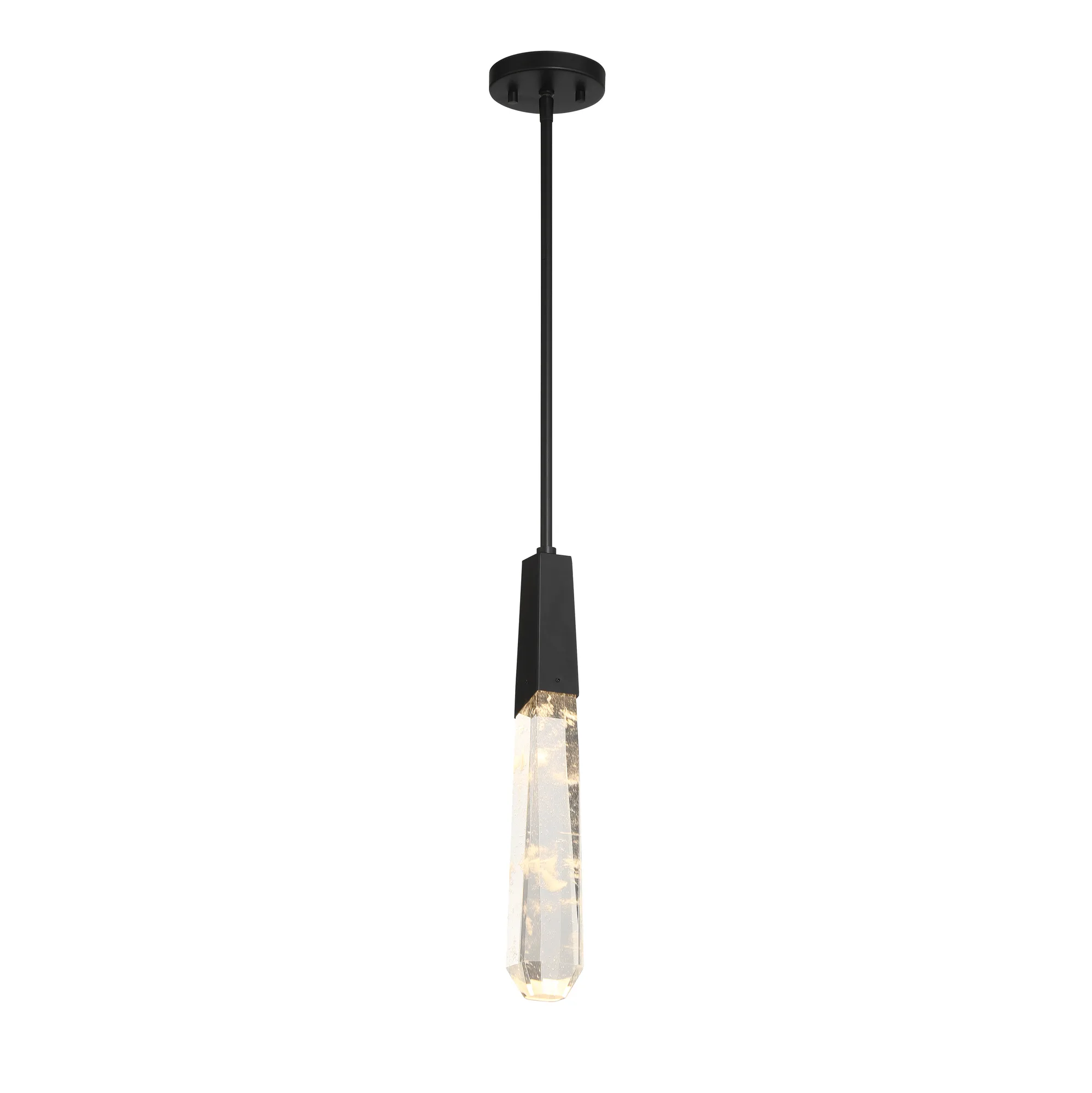 Drifting Droplets 1-Light LED Pendant in Coal Black