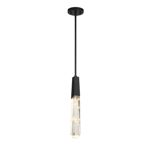 Drifting Droplets 1-Light LED Pendant in Coal Black - Image 1