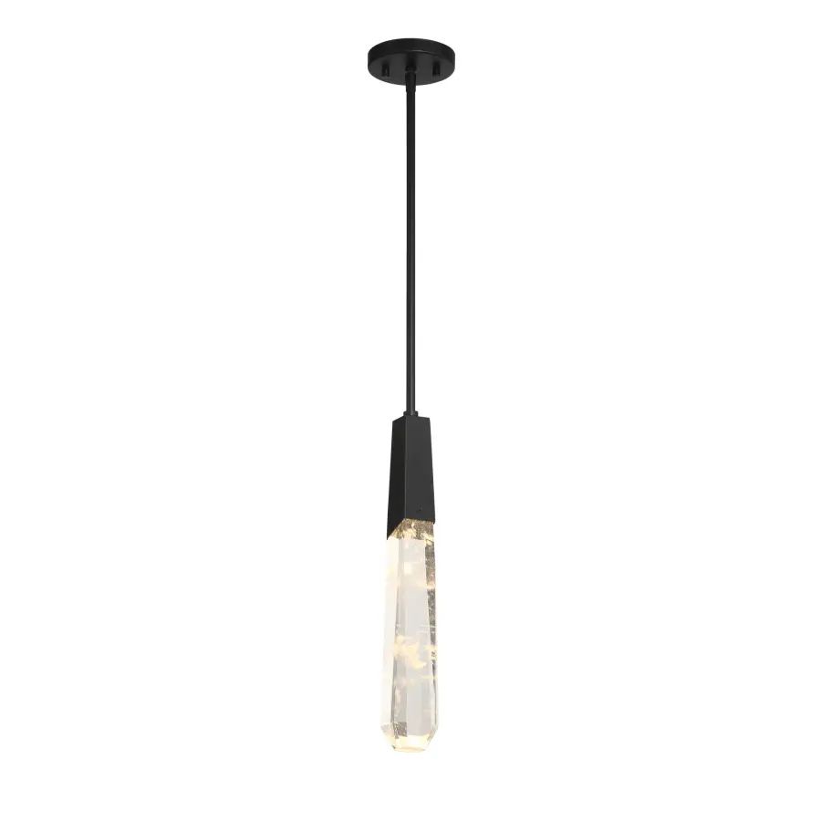 Drifting Droplets 1-Light LED Pendant in Coal Black - Image 1