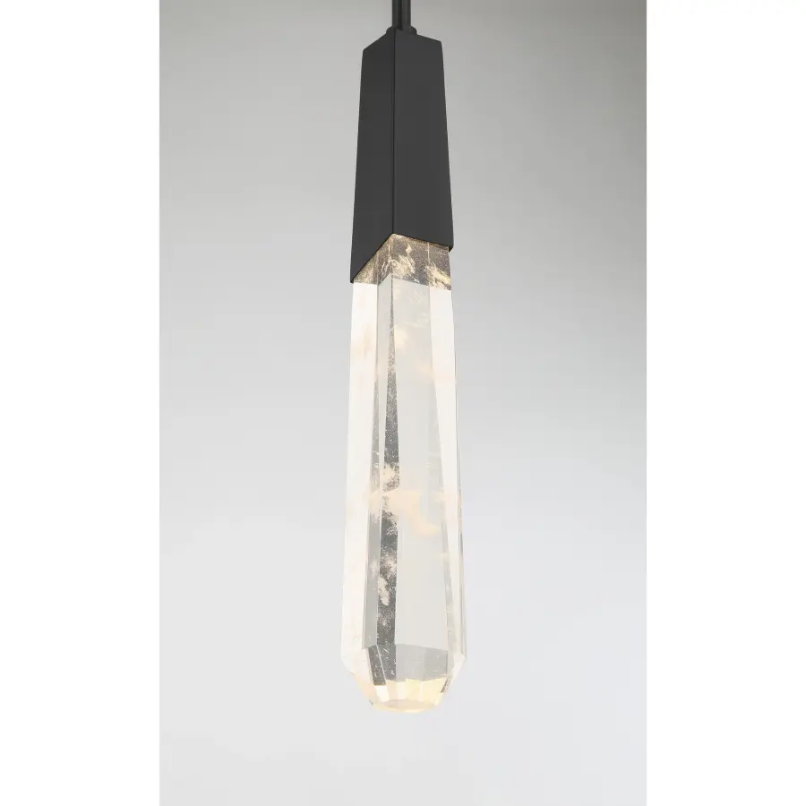 Drifting Droplets 1-Light LED Pendant in Coal Black - Image 2