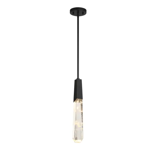 Drifting Droplets 1-Light LED Pendant in Coal Black - Image 3