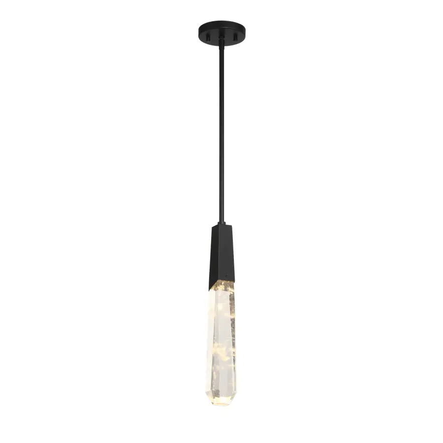 Drifting Droplets 1-Light LED Pendant in Coal Black - Image 3
