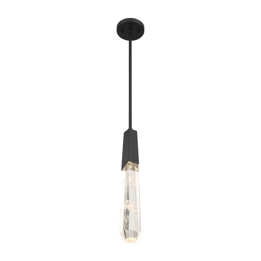Drifting Droplets 1-Light LED Pendant in Coal Black - Image 4