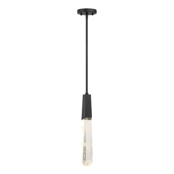 Drifting Droplets 1-Light LED Pendant in Coal Black - Image 5