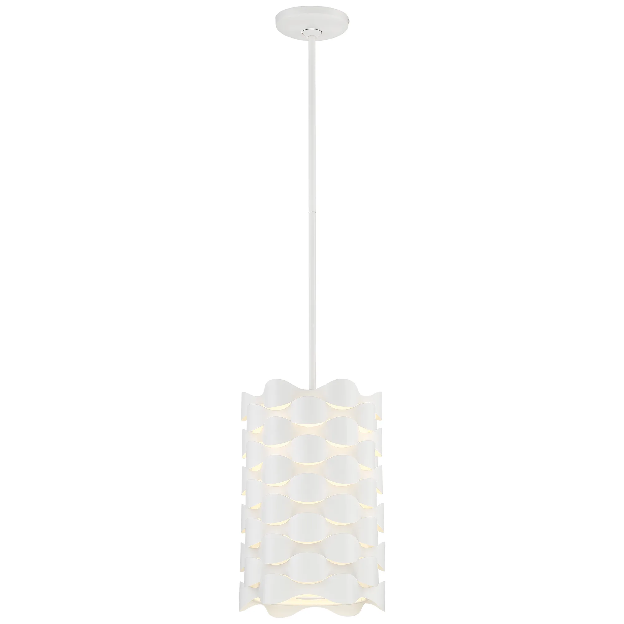 Coastal Current LED Mini Pendant in Sand White