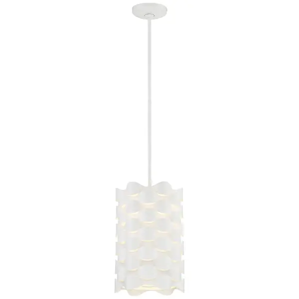 Coastal Current LED Mini Pendant in Sand White