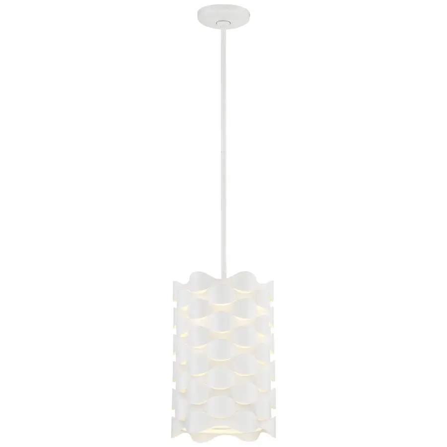 Coastal Current LED Mini Pendant in Sand White