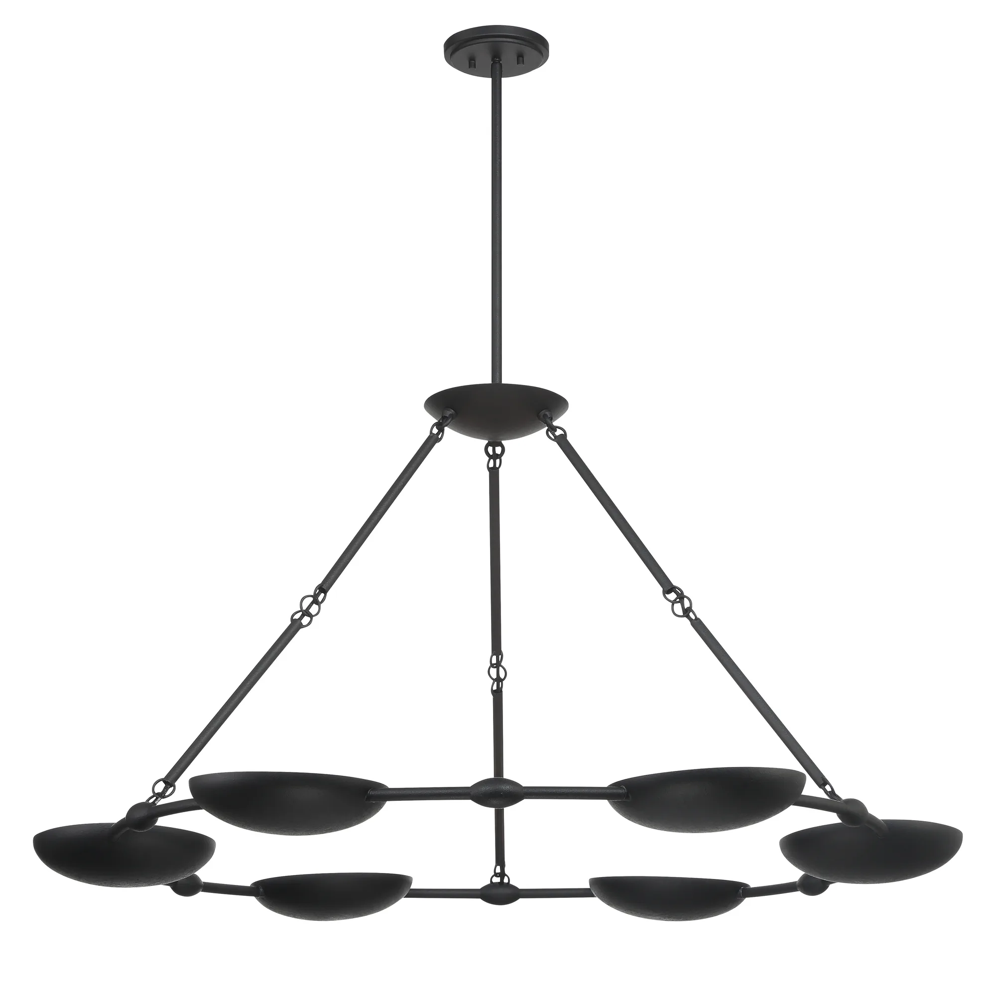 Undertas 6-Light Chandelier in Coal Black