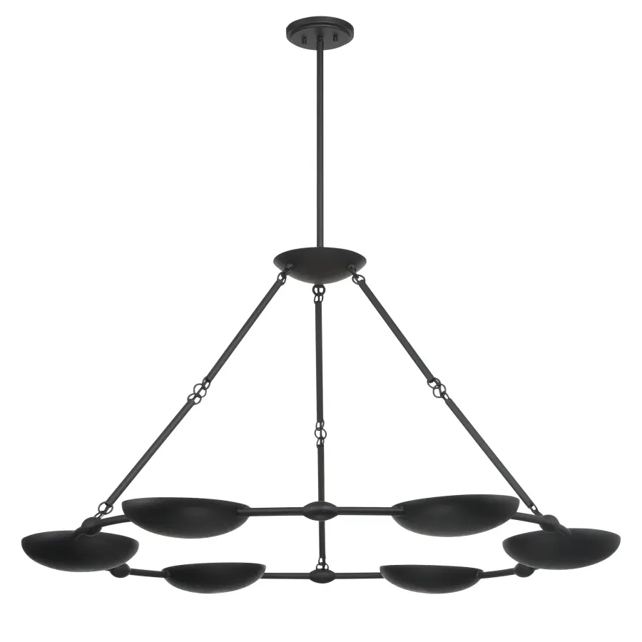 Undertas 6-Light Chandelier in Coal Black - Image 1