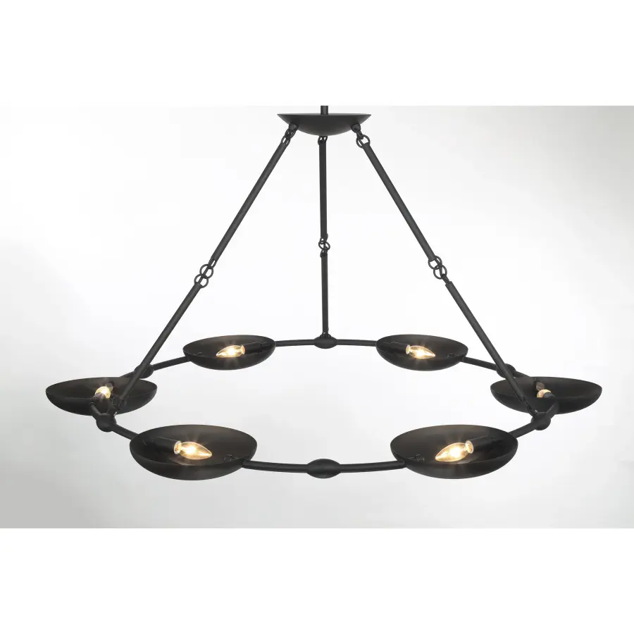 Undertas 6-Light Chandelier in Coal Black - Image 2