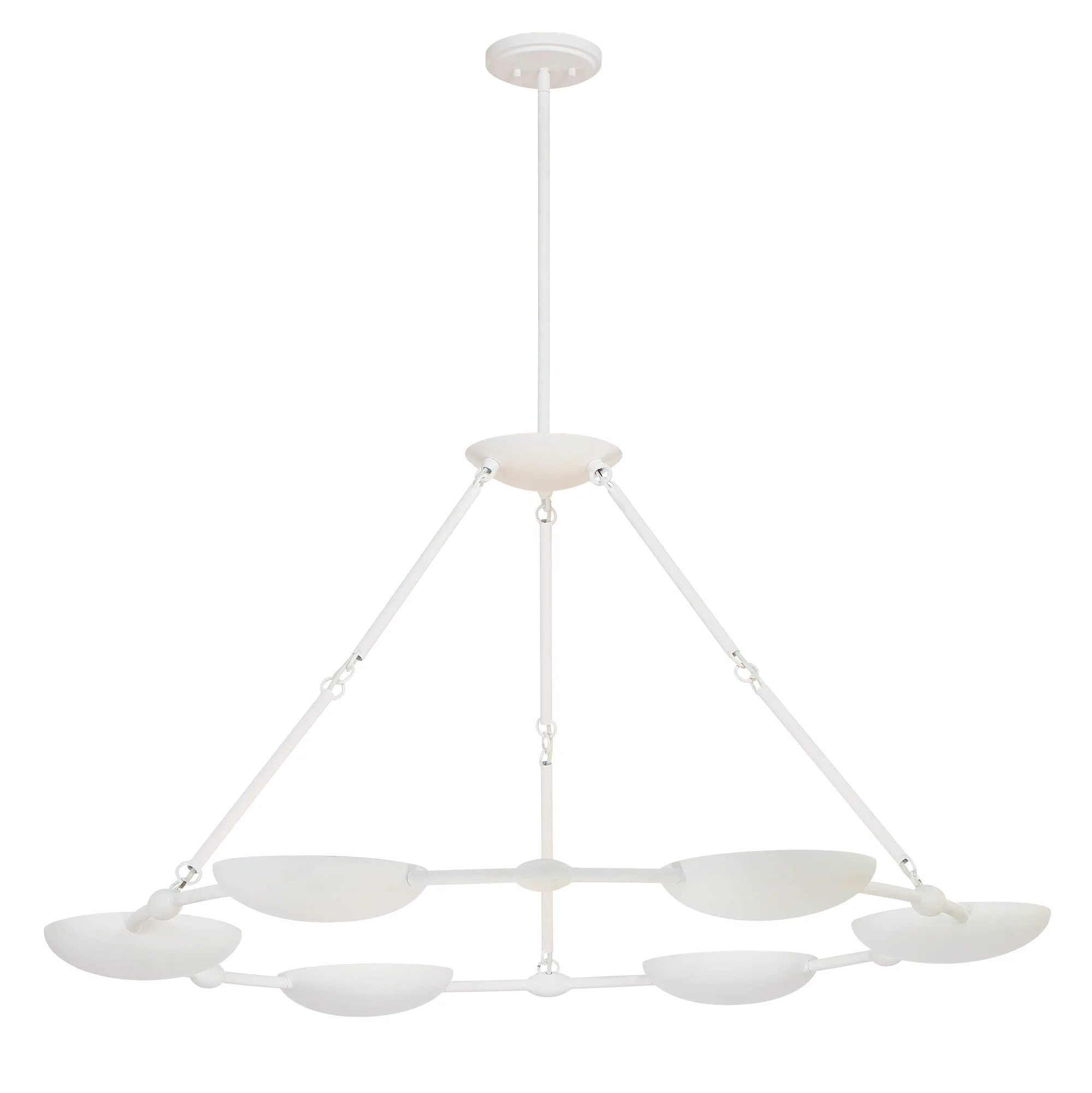 Undertas 6-Light Chandelier in Piastra White