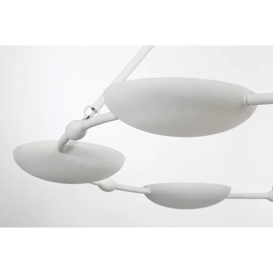 Undertas 6-Light Chandelier in Piastra White - Image 3