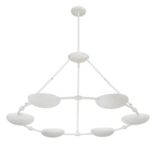 Undertas 6-Light Chandelier in Piastra White - Image 5