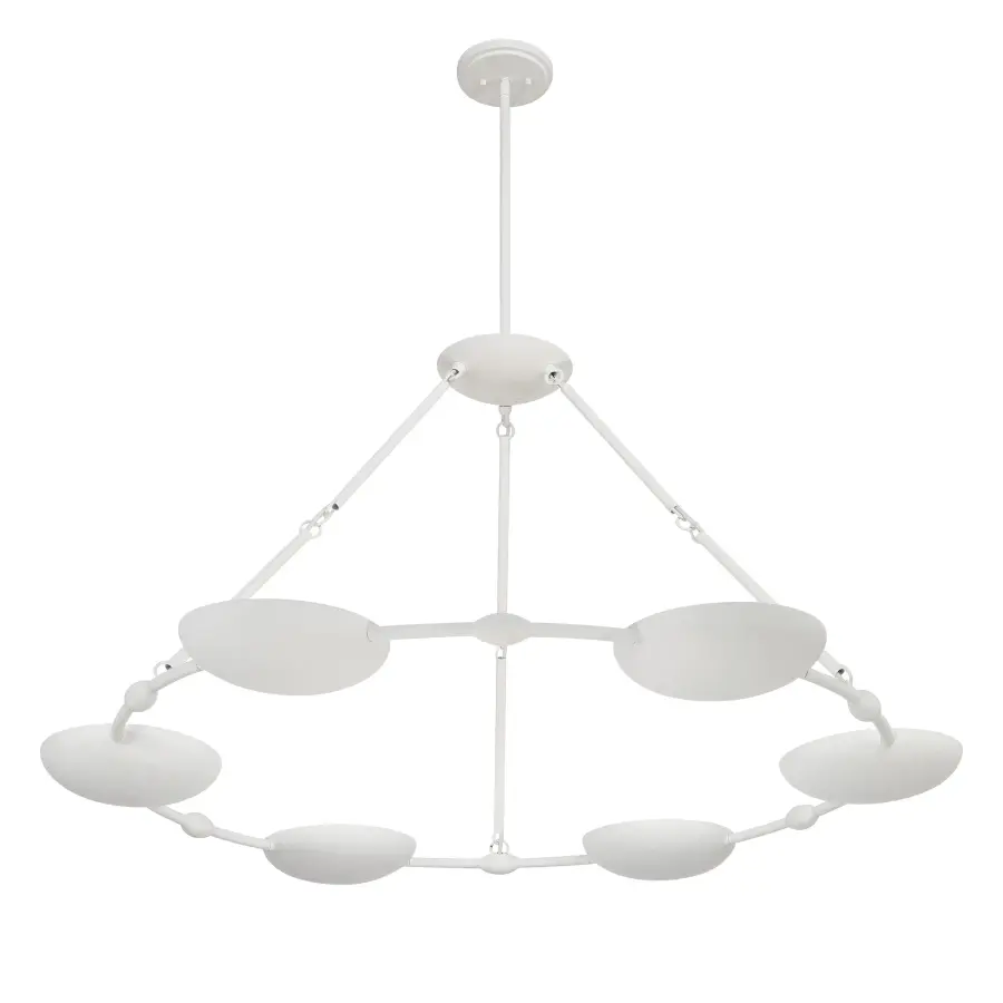Undertas 6-Light Chandelier in Piastra White - Image 5