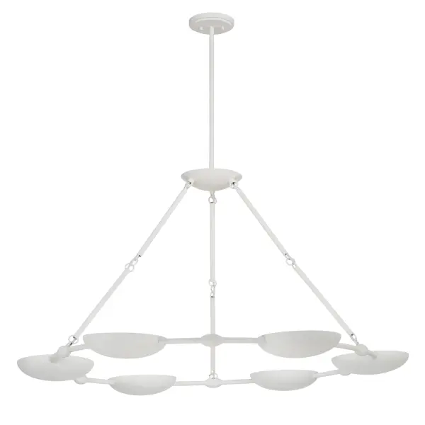Undertas 6-Light Chandelier in Piastra White - Image 6
