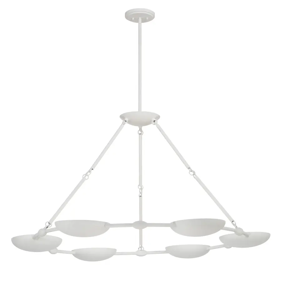 Undertas 6-Light Chandelier in Piastra White - Image 6