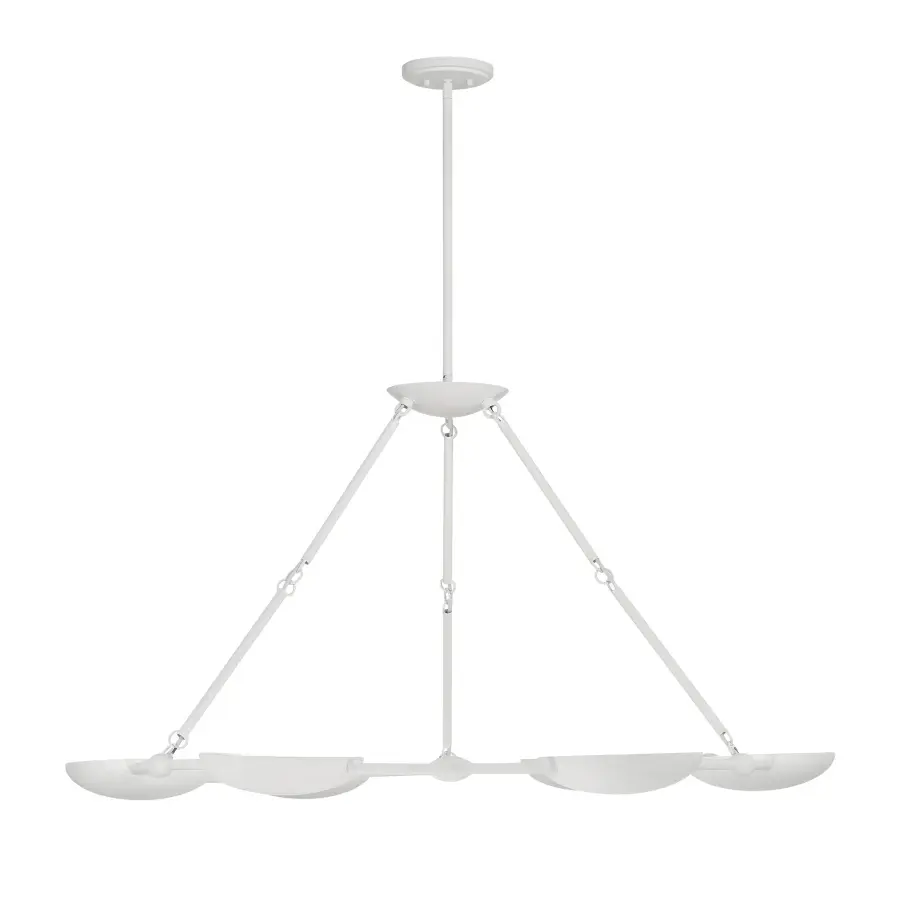 Undertas 6-Light Chandelier in Piastra White - Image 7
