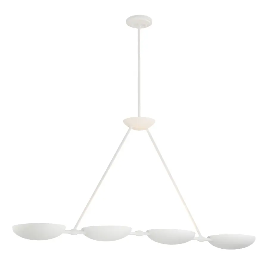 Undertas 4-Light Island Fixture in Piastra White - Image 1