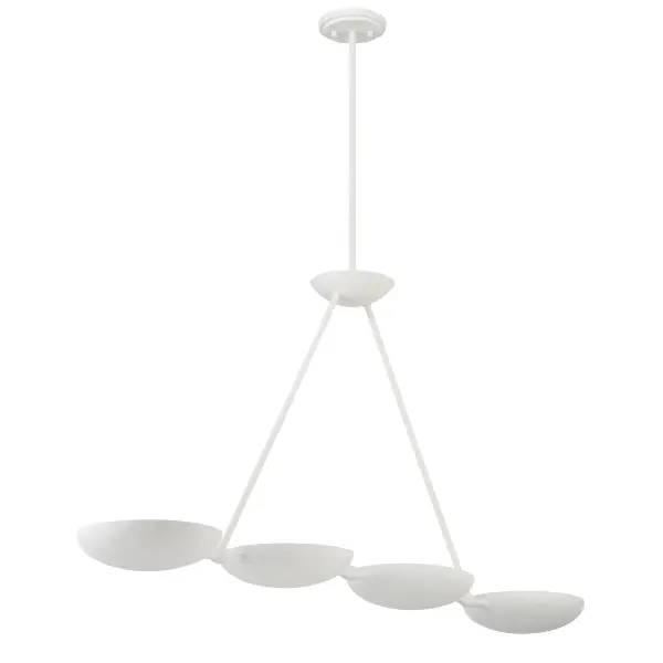 Undertas 4-Light Island Fixture in Piastra White - Image 4