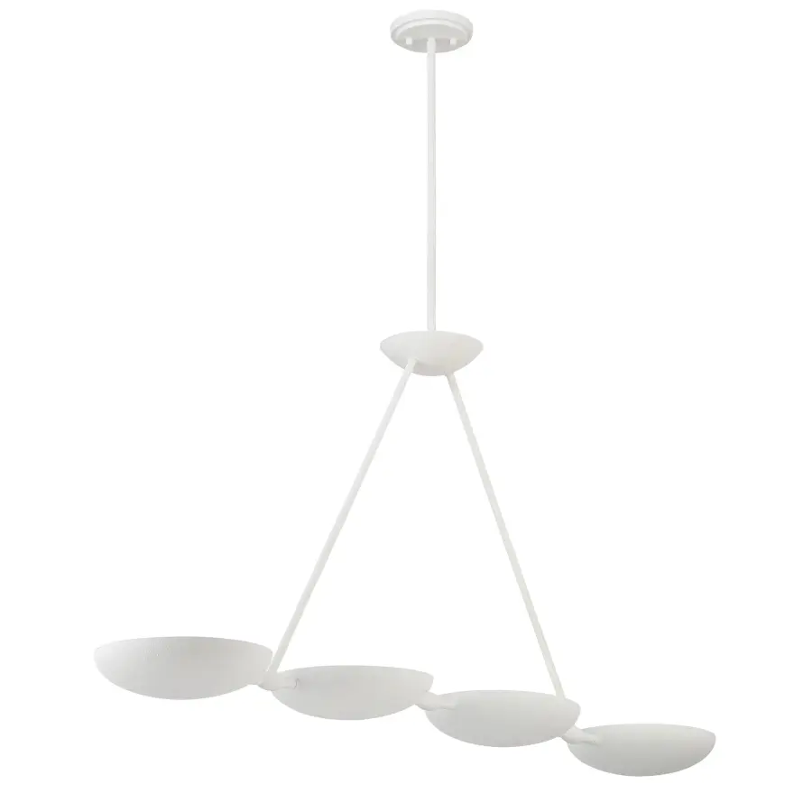 Undertas 4-Light Island Fixture in Piastra White - Image 4