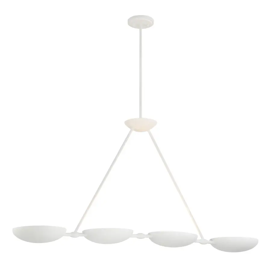 Undertas 4-Light Island Fixture in Piastra White - Image 5