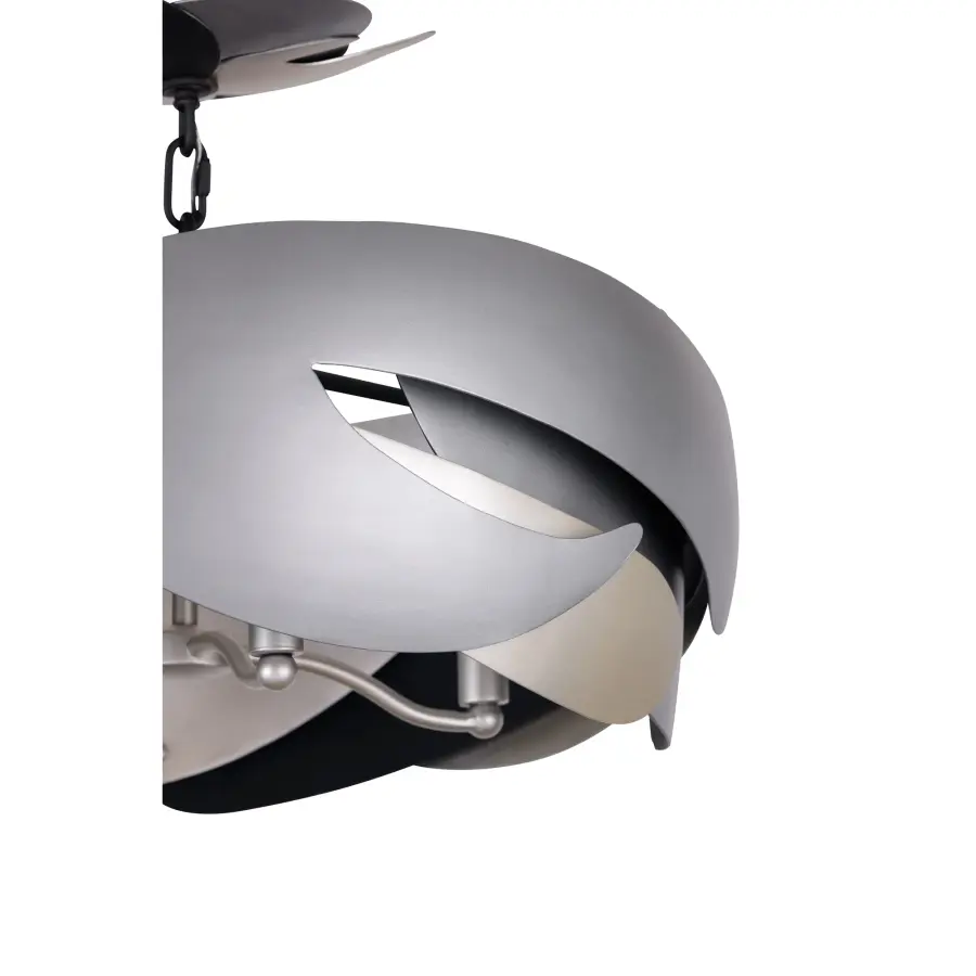 Metalo Misto 4-Light Semi-Flush Mount in Coal Black - Image 2