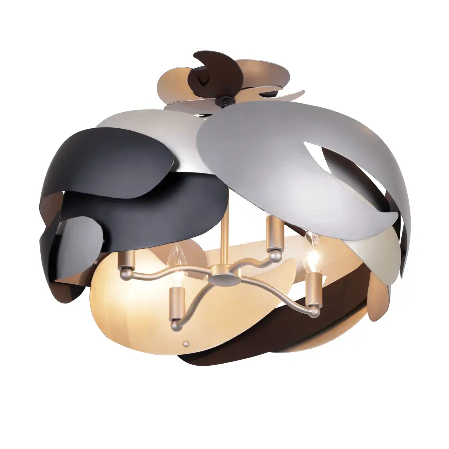 Metalo Misto 4-Light Semi-Flush Mount in Coal Black - Image 3