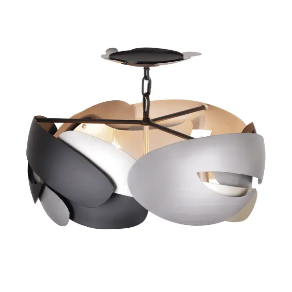 Metalo Misto 4-Light Semi-Flush Mount in Coal Black - Image 4