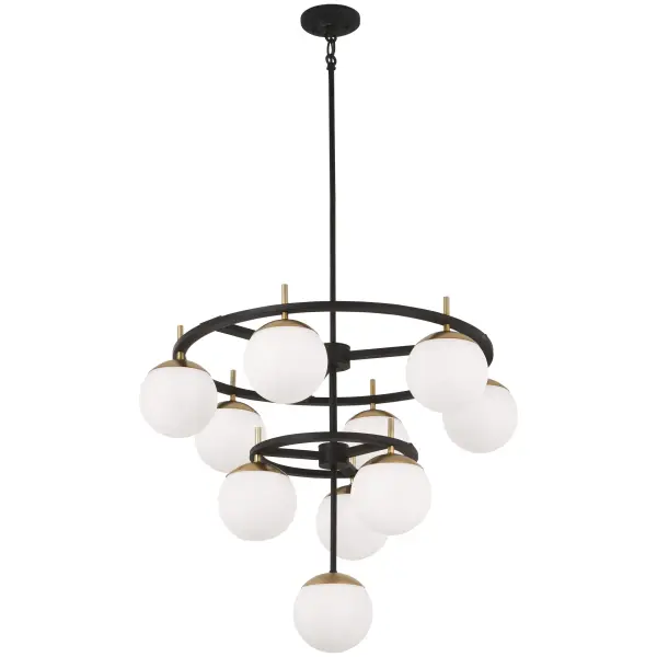 Stunning Transitional Chandelier with Warm Metallic Accents