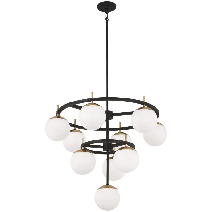 Stunning Transitional Chandelier with Warm Metallic Accents
