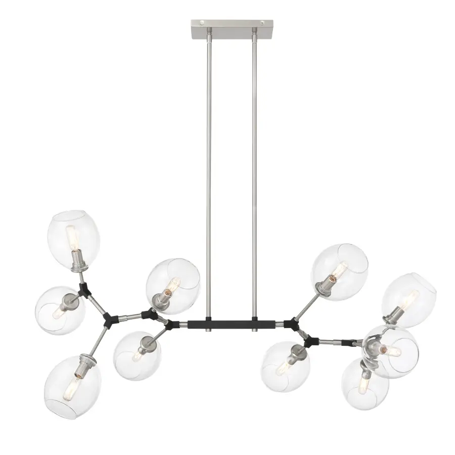 Nexpo 10-Light Chandelier in Coal Black - Image 1