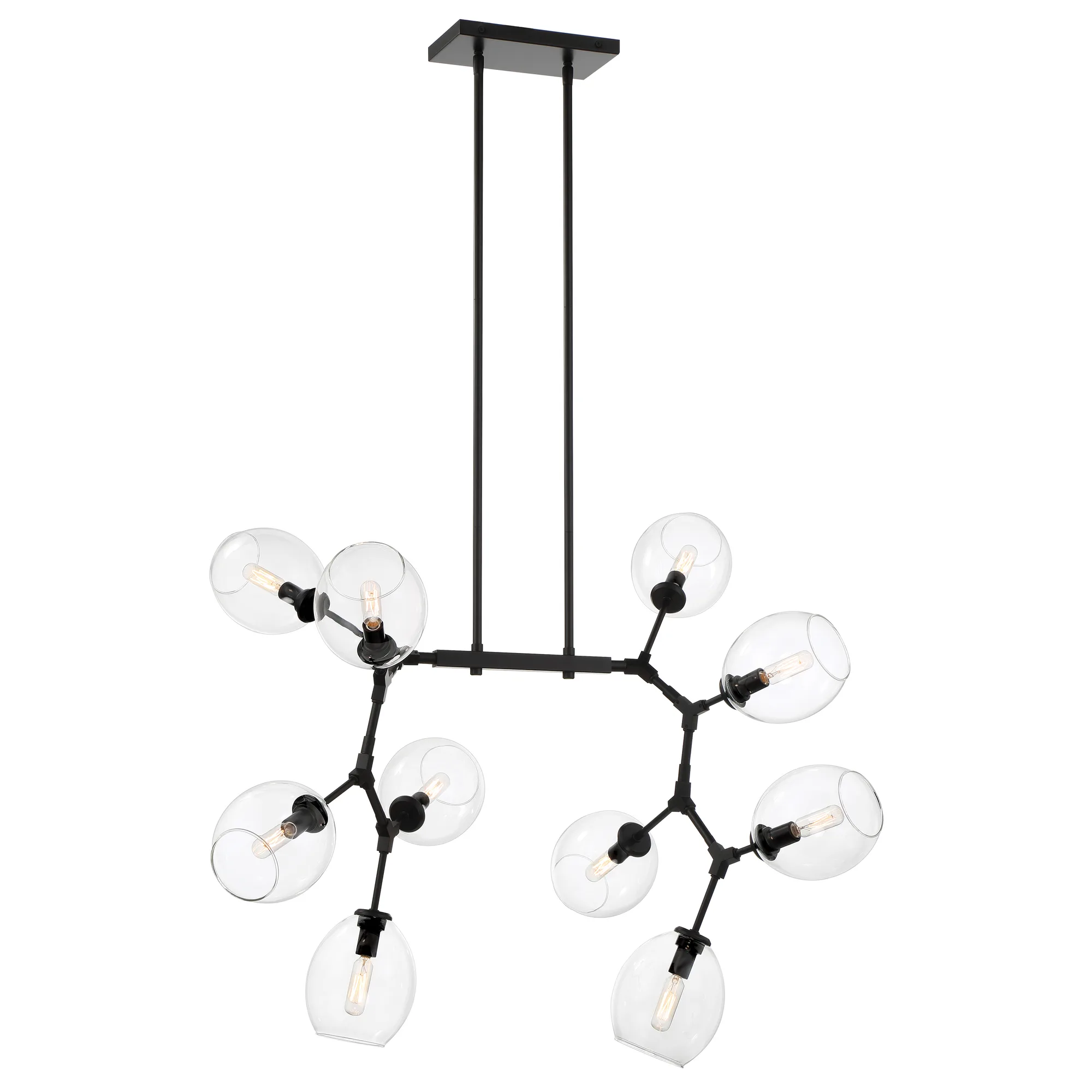 Nexpo 10-Light Chandelier in Coal Black