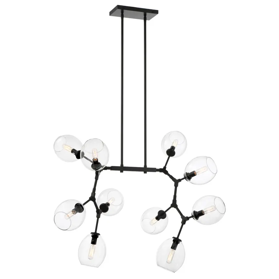 Nexpo 10-Light Chandelier in Coal Black - Image 1