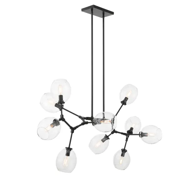 Nexpo 10-Light Chandelier in Coal Black - Image 3