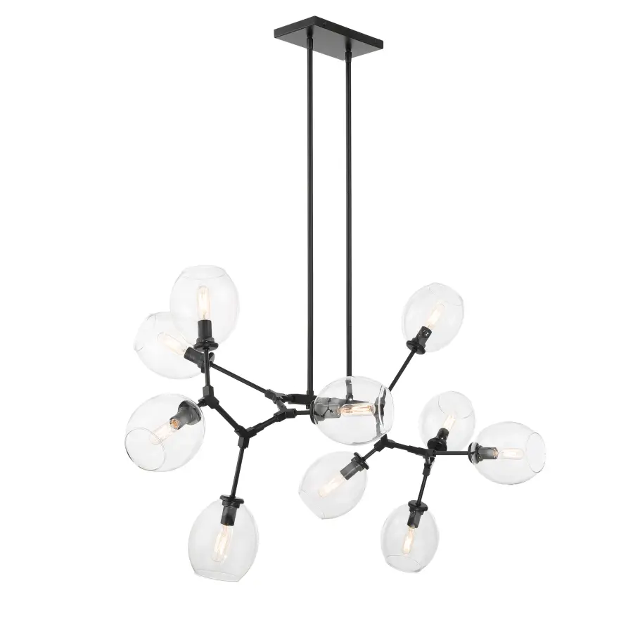 Nexpo 10-Light Chandelier in Coal Black - Image 3