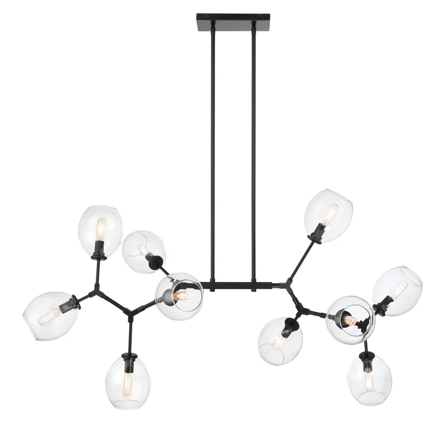 Nexpo 10-Light Chandelier in Coal Black - Image 4