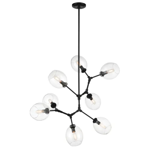 Nexpo 8-Light Chandelier in Coal Black - Image 1