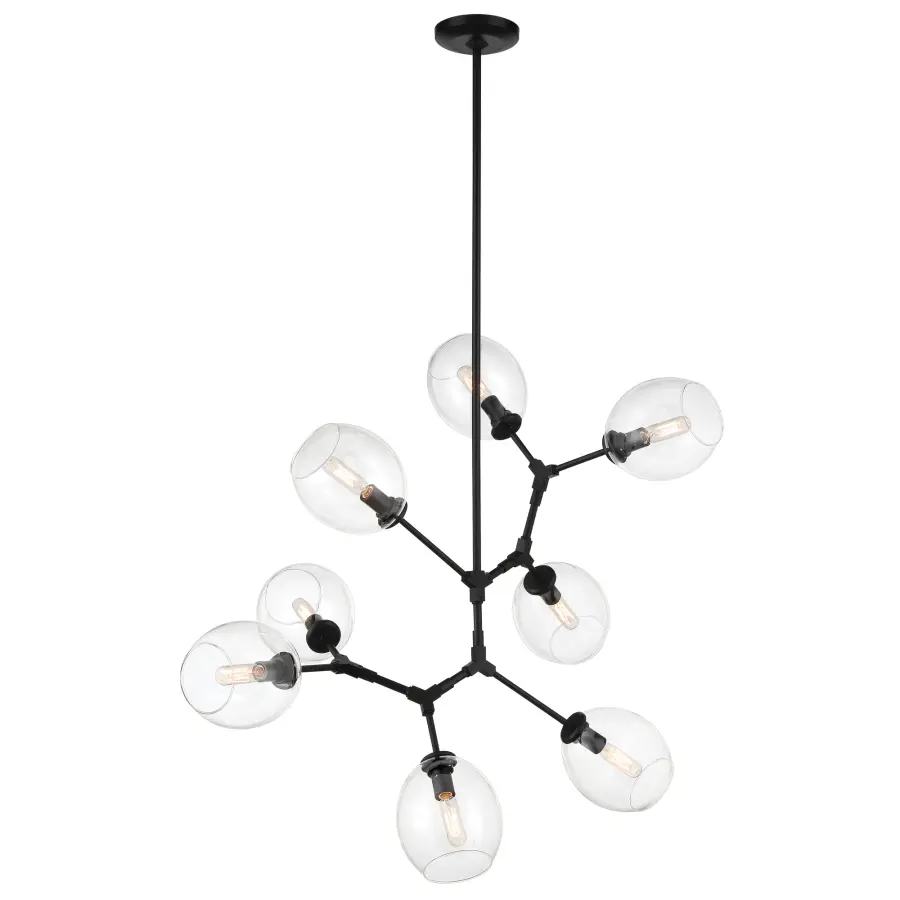 Nexpo 8-Light Chandelier in Coal Black - Image 1