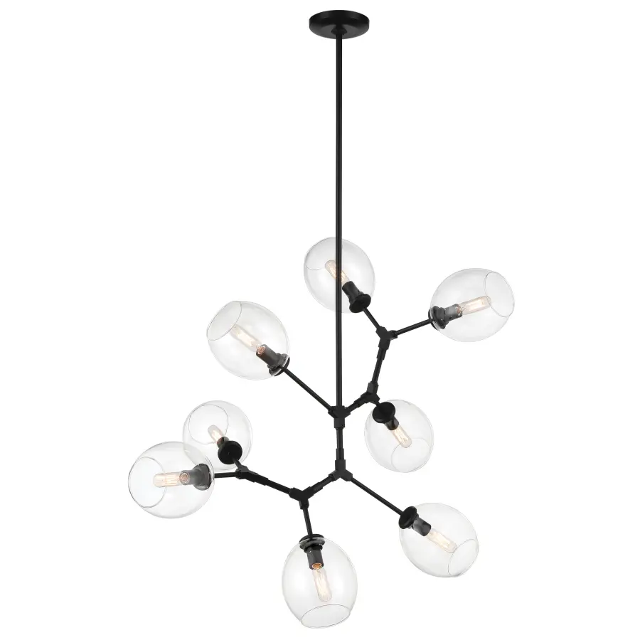 Nexpo 8-Light Chandelier in Coal Black - Image 2